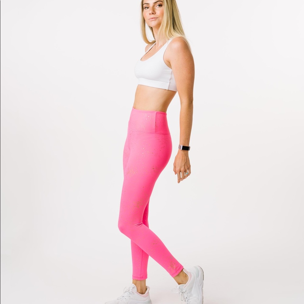 NWT ZYIA Pink and Gold Stay Light n Tight 6-8 ❣️